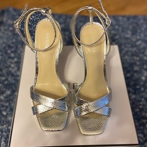 Guess silver heels